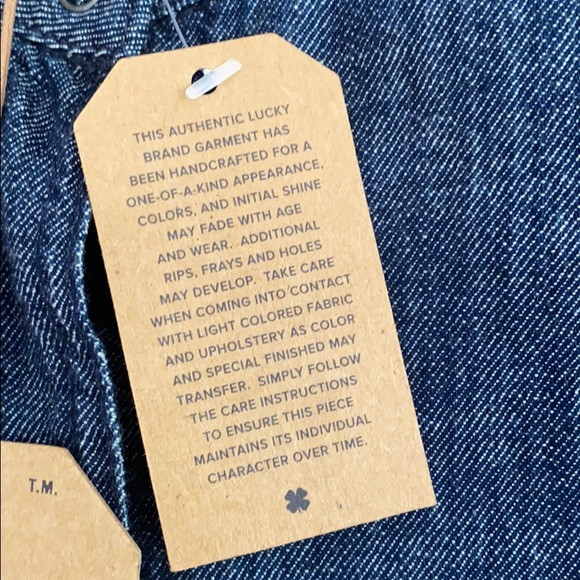 Lucky Brand True Indigo peplum top SIZE SMALL - Picture 8 of 8